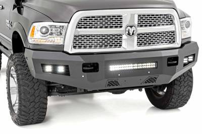 Rough Country Suspension Systems - Rough Country Heavy Duty Front Bumper-Black, for Ram 2500/3500; 10785