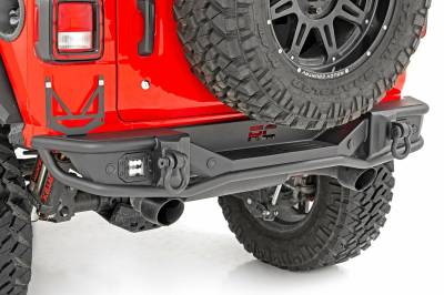 Rough Country Suspension Systems - Rough Country Tubular Rear Bumper-Black, for Wrangler JL; 10648