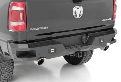 Rough Country Suspension Systems - Rough Country Heavy Duty Rear Bumper-Black, for Ram 1500; 10755