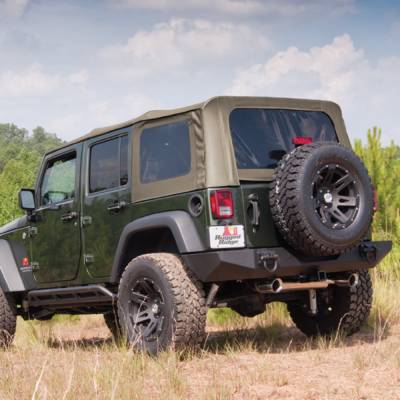 Rugged Ridge - Rugged Ridge 13741.36 Khaki Soft Top w/ Tinted Windows w/o Doorskins