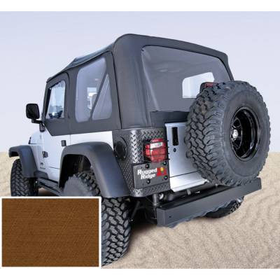 Rugged Ridge - Rugged Ridge 13703.33 Soft Top Door Skins Dark Tan Clear Window