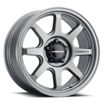 Vision Wheel - Vision Wheels 351 Flow 16x8 8x6.5 0mm Gray Matte; 351-6881SG0