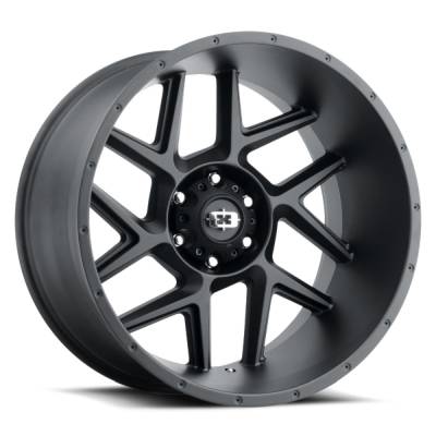 Vision Wheel - Vision Wheels 360 Silver 22x12 8x6.5 -51mm Black Matte; 360-22281SB-51