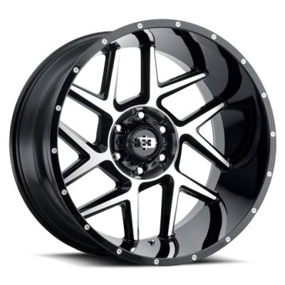 Vision Wheel - Vision Wheels 360 Silver 24x12 8x170 -51mm Machined/Black; 360-24270GBMF-51
