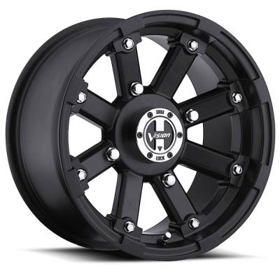 Vision Wheel - Vision Wheels 393 Lockout 12x8 4x136 -10mm Black Matte; 393-128136MB4
