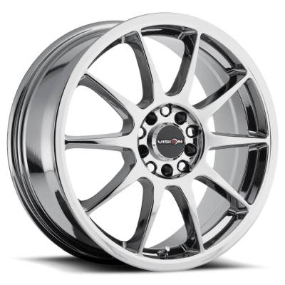 Vision Wheel - Vision Wheels 425 Bane 17x7 4x100/4.5 42mm Chrome; 425-7703C42