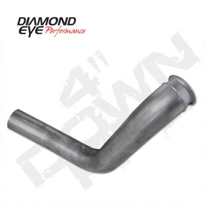 Diamond Eye Performance - Diamond Eye 120005 Downpipe 4" Aluminized 1999-2003 Ford 7.3L