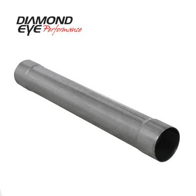 Diamond Eye Performance - Diamond Eye 510205 Muffler Replacement Pipe 4" Single In Single Out Aluminized 3