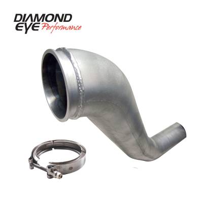 Diamond Eye Performance - Diamond Eye 221043 Hx40 Turbo Downpipe Kit w/ Vc400hx40 Clamp 4" Aluminized