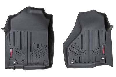 Rough Country Suspension Systems - Rough Country Front Floor Liners-Black, for 12-18 Ram Trucks Standard; M-3121