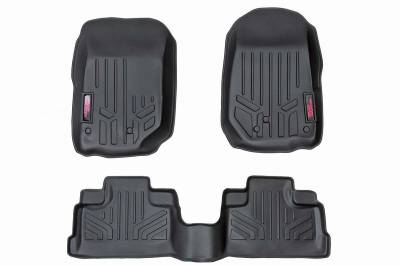 Rough Country Suspension Systems - Rough Country Front/Rear Floor Liners-Black, for 14-18 Wrangler JK 4dr; M-61412