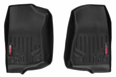 Rough Country Suspension Systems - Rough Country Front Floor Liners-Black, for Jeep JL/JT; M-6150