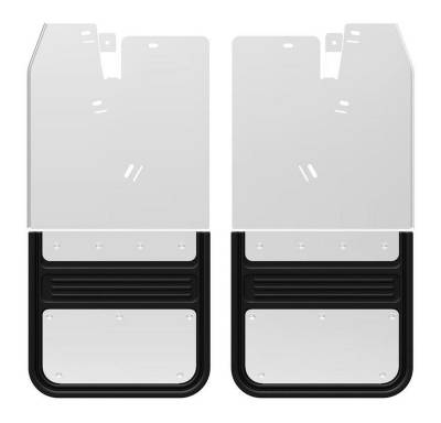 Gatorback - Gatorback 12" Rear 5/8" Offset Mud Flaps-Black, GMC Sierra; GB756801
