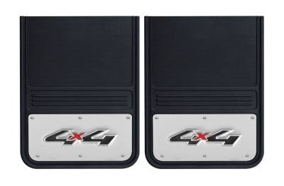 Gatorback - Gatorback 14"x18" Universal Mud Flaps-Black 4x4 Logo GB14184X4