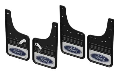 Gatorback - Gatorback 12" Front & Rear Mud Flap Set-Black, F-150 Lightning; GCR411K-FC