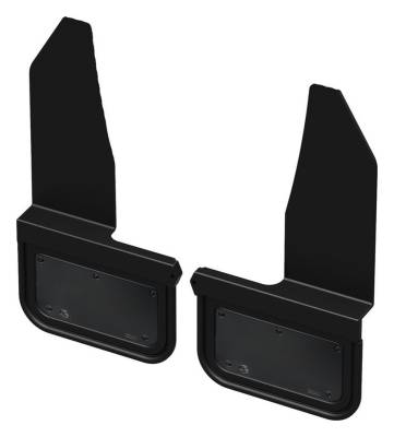 Gatorback - Gatorback Removable 1.5" Offset 12"x9" Front Mud Flaps, Blank Gunmetal; GN104-GM