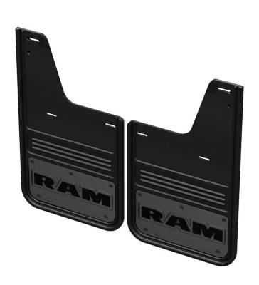 Gatorback - Gatorback 12" Rear Mud Flaps-Black, for Ram Pickups; GCR33R-GMRT