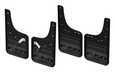 Gatorback - Gatorback 12" Front & Rear Mud Flap Set-Black, F-150 Lightning; GCR411K-GMF150-3