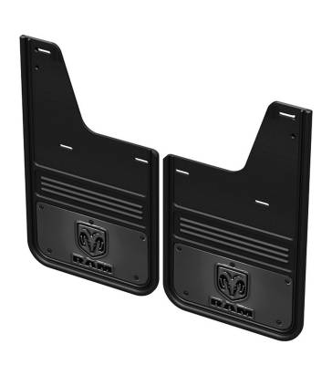 Gatorback - Gatorback 12" Rear Mud Flaps-Black, for Ram Pickups; GCR33R-GMRV