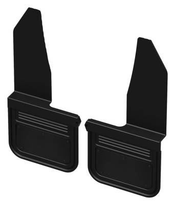 Gatorback - Gatorback Removable 1.5" Offset 12"x9" Rear Mud Flaps, Blank Black; GN105-AA