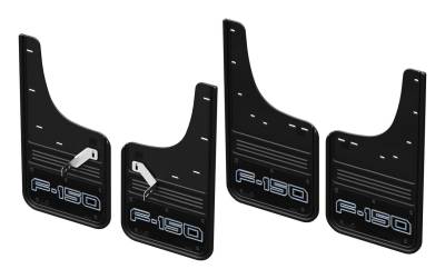 Gatorback - Gatorback 12" Front & Rear Mud Flap Set-Black, F-150 Lightning; GCR411K-LBW