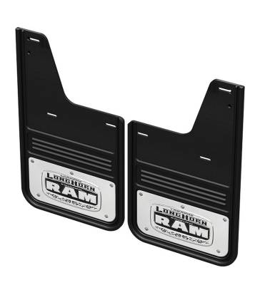 Gatorback - Gatorback 12" Rear Mud Flaps-Black, for Ram Pickups; GCR33R-L