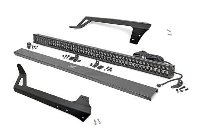Rough Country Suspension Systems - Rough Country Windshield Mount 50" LED Light Bar Kit, for Jeep JK; 70504BLDRL