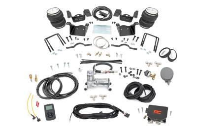 Rough Country Suspension Systems - Rough Country Rear Air Spring Kit w/ Compressor, Silverado/Sierra HD; 10007WC