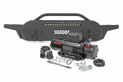 Rough Country Suspension Systems - Rough Country High Clearance Front Bumper w/ 9.5K Winch, for Tacoma; 10722