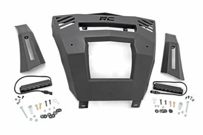 Rough Country Suspension Systems - Rough Country Heavy Duty Front Bumper w/ LED-Black for Can-Am Defender HD; 97068