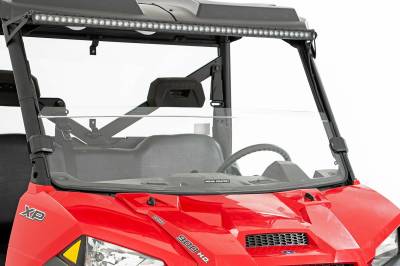 Rough Country Suspension Systems - Rough Country Front UTV Half Windshield, for Polaris Ranger 1000; 98132011A