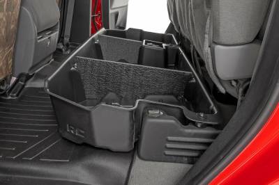 Rough Country Suspension Systems - Rough Country Rear Underseat Storage Bin-Black, for 07-21 Tundra Dbl; RC09511