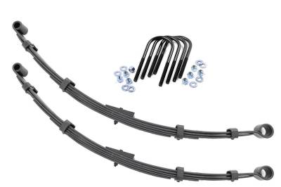 Rough Country Suspension Systems - Rough Country Rear Leaf Spring Kit fits 2.5" Lift, for 76-83 Jeep CJ; 8008Kit