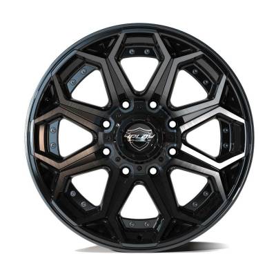 4PLAY - 4PLAY Wheels 4P80R 20x9 8x6.5 0mm Gloss Black/Brushed; 4P80R-20090-8650-0BBT
