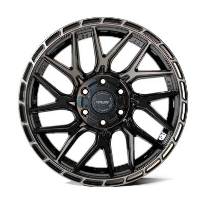 4PLAY - 4PLAY Wheels 4PS28 17x9 5x5.0/5.5 -6mm Black/Brushed; 4PS28-17090-5D55-6BBT