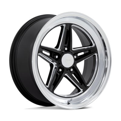 American Racing Vintage - American Racing VN514 GROOVE 18x10 5x4.75 12mm Black/Milled; VN514BE18103412