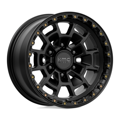 KMC - KMC Wheels KM718 SUMMIT 16x8 6x5.5 0mm Satin Black; KM71868068700