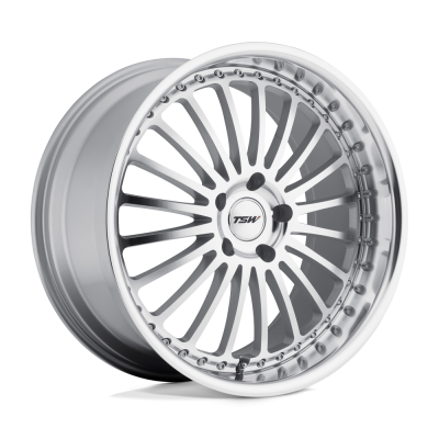 TSW - TSW Wheels SILVERSTONE 18x9.5 5x120 20mm Silver/Mirror Cut; 1895SIL205120S76