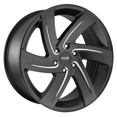 Foose 1PC - Foose Wheels F167 BODINE 22x9.5 6x5.5 25mm Matte Black/Milled; F167229577+25