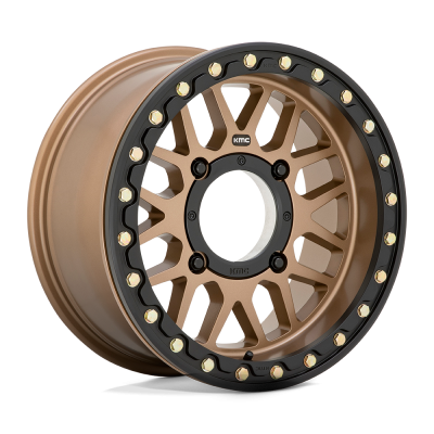 KMC Powersports - KMC Wheels KS235 GRENADE BEADLOCK 15x7 4x137 10mm Satin Bronze; KS23557048610