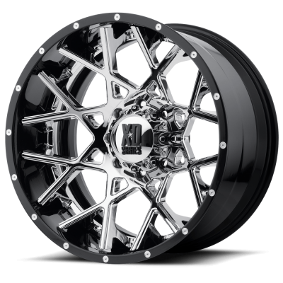 XD - XD Wheels XD203 CHOPSTIX 22x12 6x135 -44mm Chrome/Gloss Black; XD203-22126344NCB