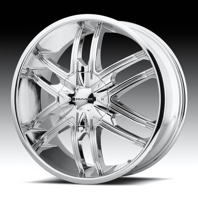 KMC - KMC Wheels KM678 SPLINTER 24x9.5 5x115/120 15mm Chrome; KM67824920215