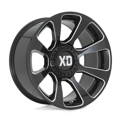 XD - XD Wheels XD854 REACTOR 20x10 5x5.5/150 -18mm Gloss Black/Milled; XD85421086318N