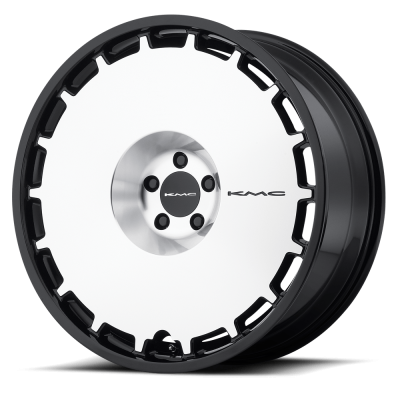 KMC Wheels - KMC Wheels KM689 SKILLET 24x9.5 Blank 38mm Machined & Black Gloss; KM68924900538