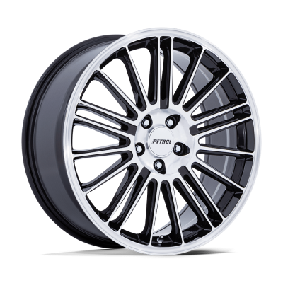 Petrol - Petrol Wheels PE001 P1D 19x8 5x4.25 40mm Black/Machined; PE001BD19804540