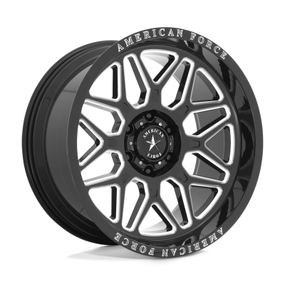 American Force Cast - American Force AC001 RUSH 22x10 6x135 -18mm Gloss Black/Milled; AC001BB22106318N