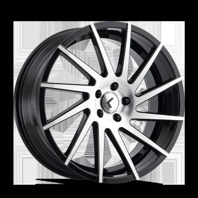 Kraze - Kraze Wheels KR181 SPINNER 22x8.5 5x115 15mm Machined/Black; KR181-22864BM15