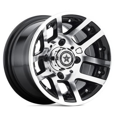 Fairway Alloys - Fairway Alloys FA121 ILLUSION 10x7 4x4.0 -25mm Machined/Black; FA-121-M