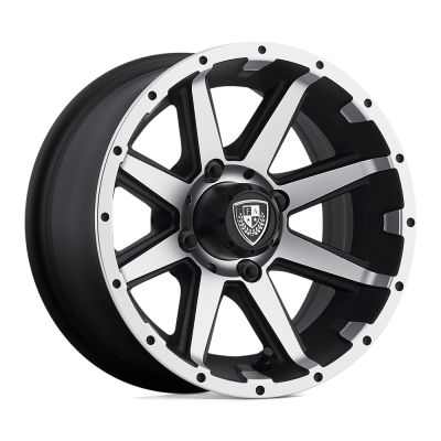 Fairway Alloys - Fairway Alloys FA135 REBEL 12x6 4x4.0 -23mm Machined/Matte Black; FA-135-M