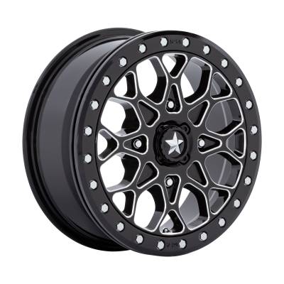 MSA Offroad Wheels - MSA Wheels M48 PORTAL BEADLOCK 15x6 4x156 38mm Black/Milled; MA048BE15604438